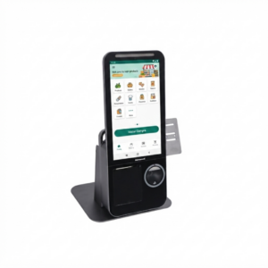 Kiosco de autoservicio ASA15 de Advanced con pantalla táctil de 15.6 pulgadas, ideal para farmacias y comercios minoristas.